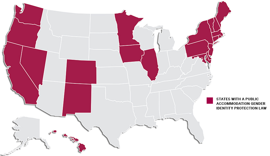 Gender ID Protection By State 2019 column width