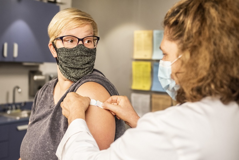 Leadership Talks Takes Woman Getting Vaccine Unsplash Column
