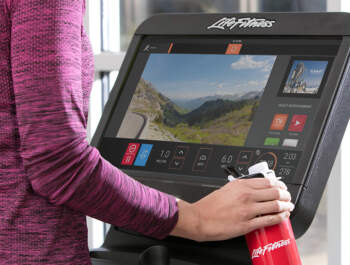 Equipment life fitness screen column