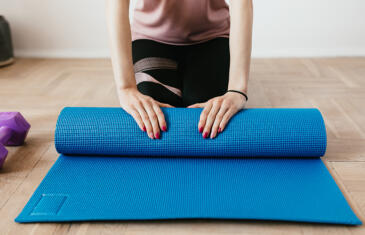 Facilities woman yoga mat clean Pexels Stock column