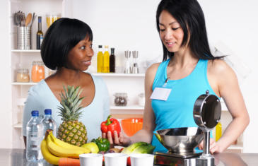 Personal training dietitian fruits stock column