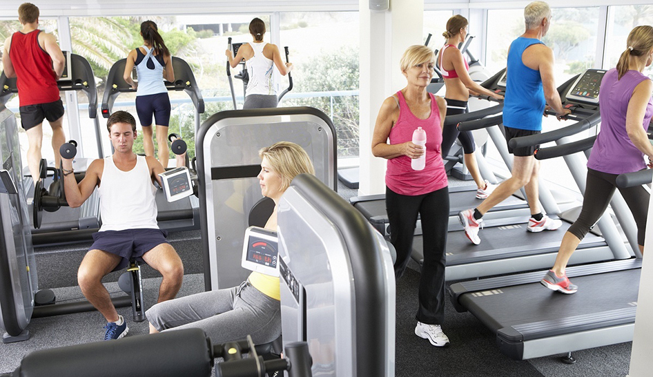 Facilities Crowded Gym Column