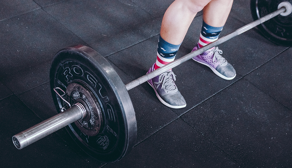 Wellness And Community Programming Barbell Usa Socks Stock Column