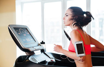 Legal Woman Treadmill Smartphone