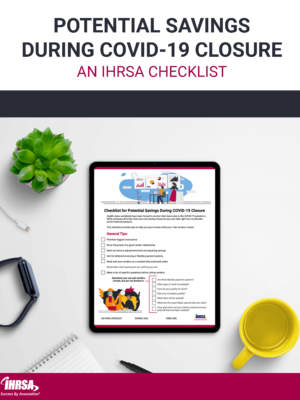 Potential Savings During COVID 19 Closure Checklist cover